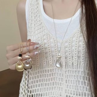 Longline Silver Necklace